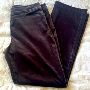 EILEEN FISHER Velvet Pants(with spandex)  Charcoal Gray velvet Sz Medium